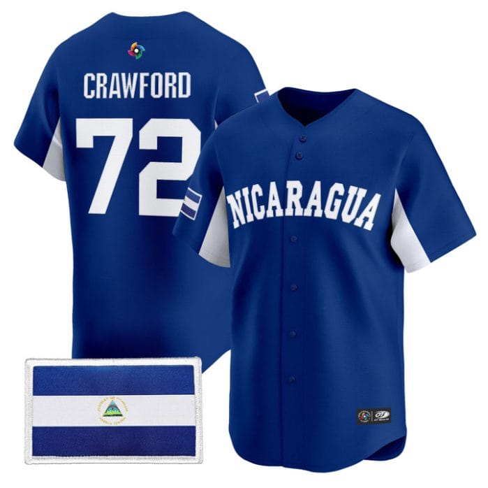 Leonardo Crawford Jersey #72 Team Nicaragua 2026 World Baseball Stitched