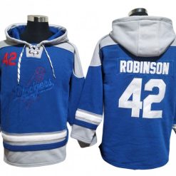 Los Angeles Dodgers #42 Jackie Robinson Blue Pullover Hoodie
