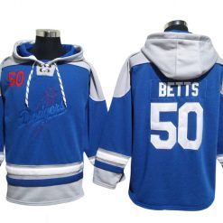 Los Angeles Dodgers #50 Mookie Betts Blue Pullover Hoodie