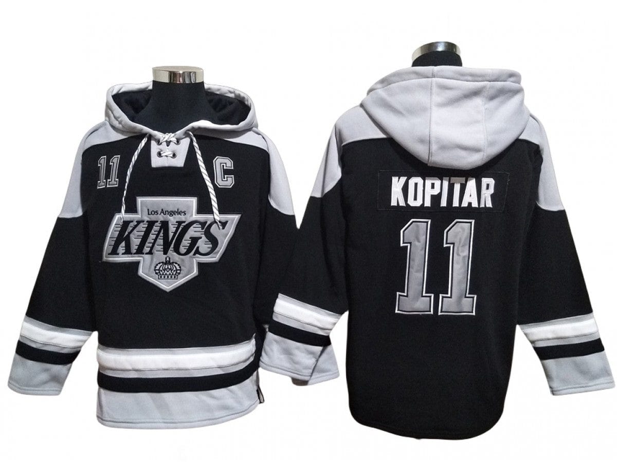 Los Angeles Kings #20 Luc Robitaille Pullover Hoodie Black