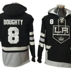 Los Angeles Kings #8 Drew Doughty Black One Front Pocket Pullover Hoodie