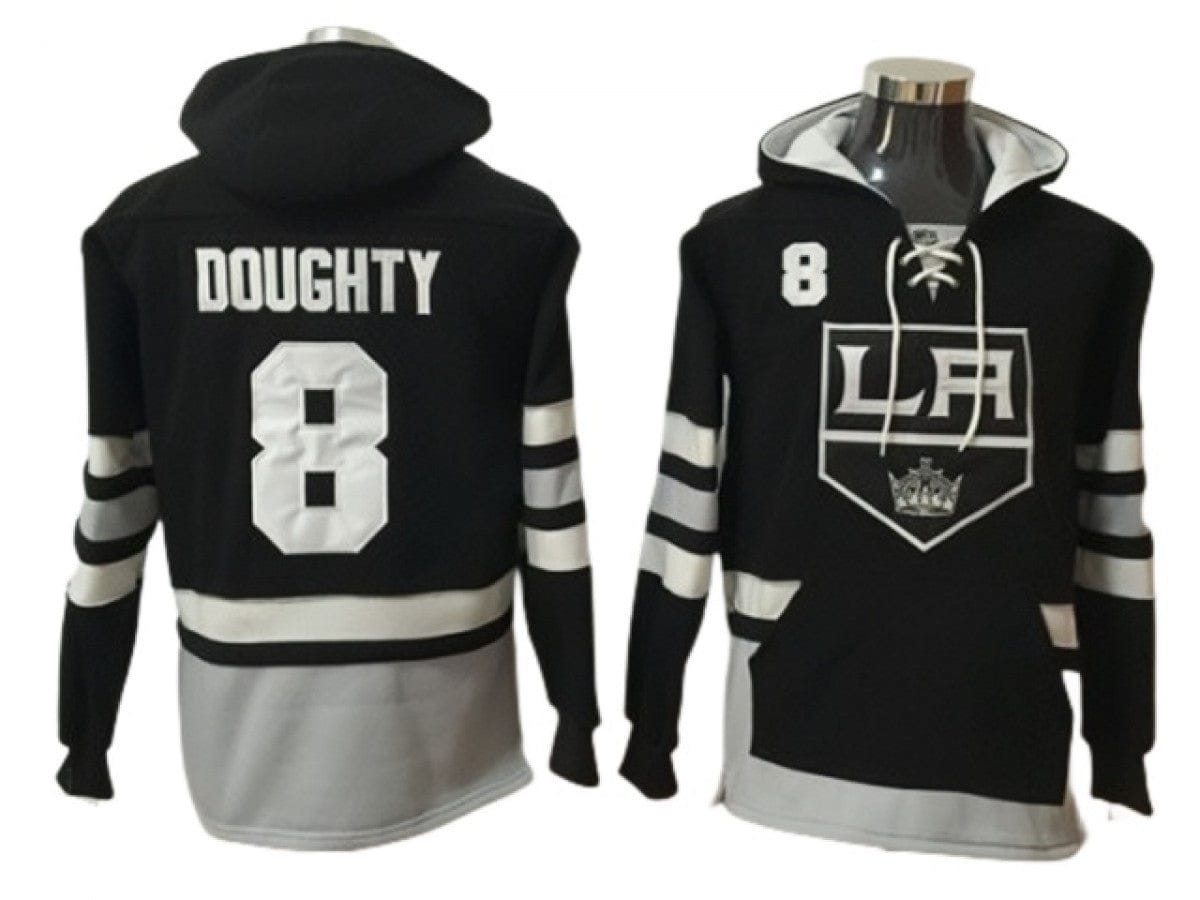 Los Angeles Kings #8 Drew Doughty Black One Front Pocket Pullover Hoodie