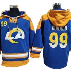 Los Angeles Rams #99 Aaron Donald Royal Pullover Hoodie
