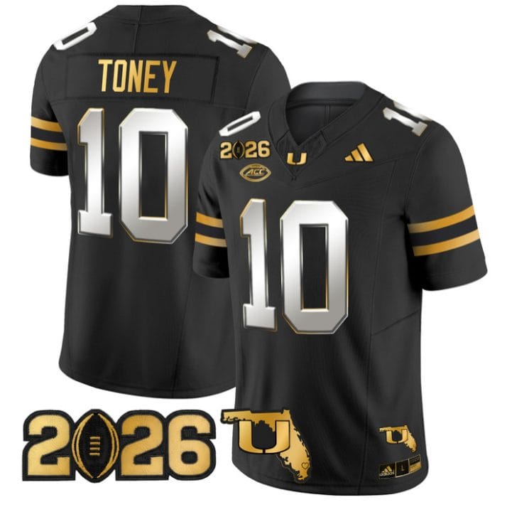 Malachi Toney Jersey #10 Miami Hurricanes 2026 CFP Final Florida Stitched - Image 3