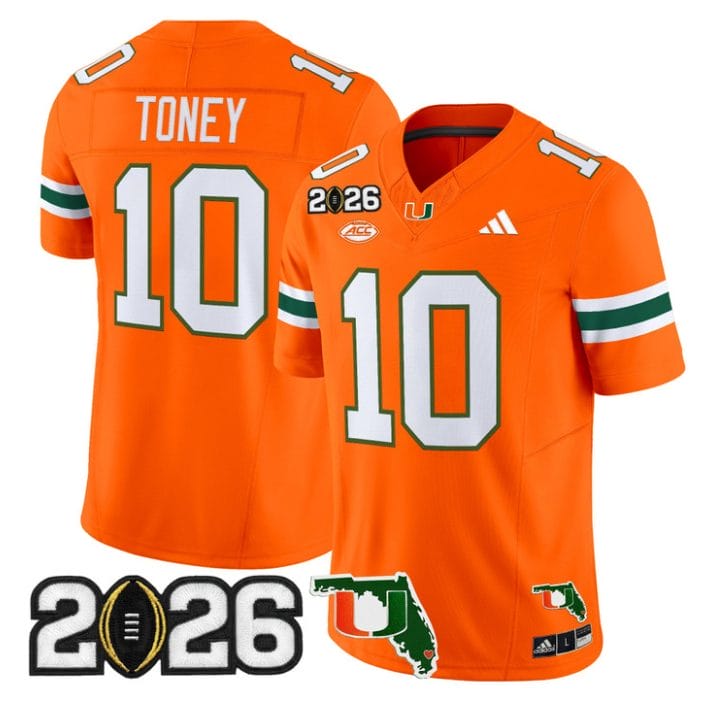 Malachi Toney Jersey #10 Miami Hurricanes 2026 CFP Final Florida - Image 4