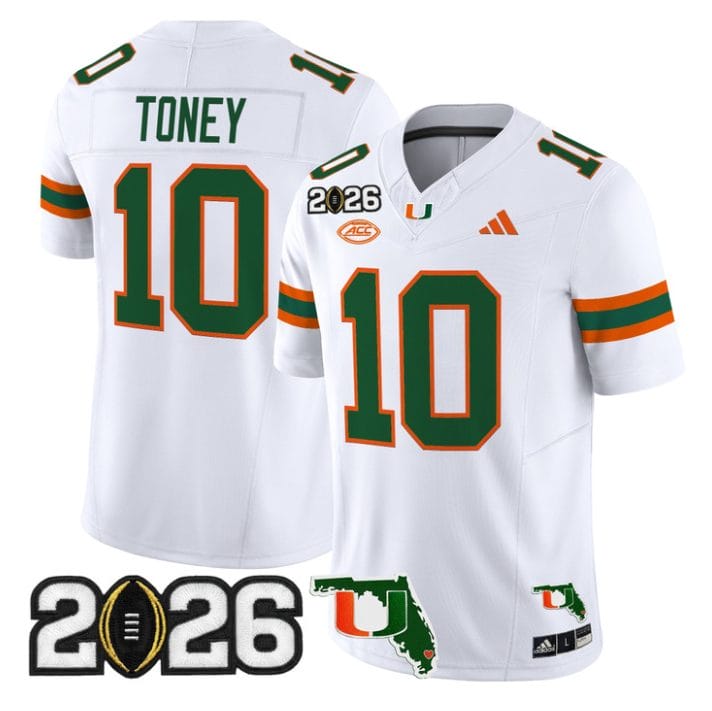 Malachi Toney Jersey #10 Miami Hurricanes 2026 CFP Final Florida - Image 5