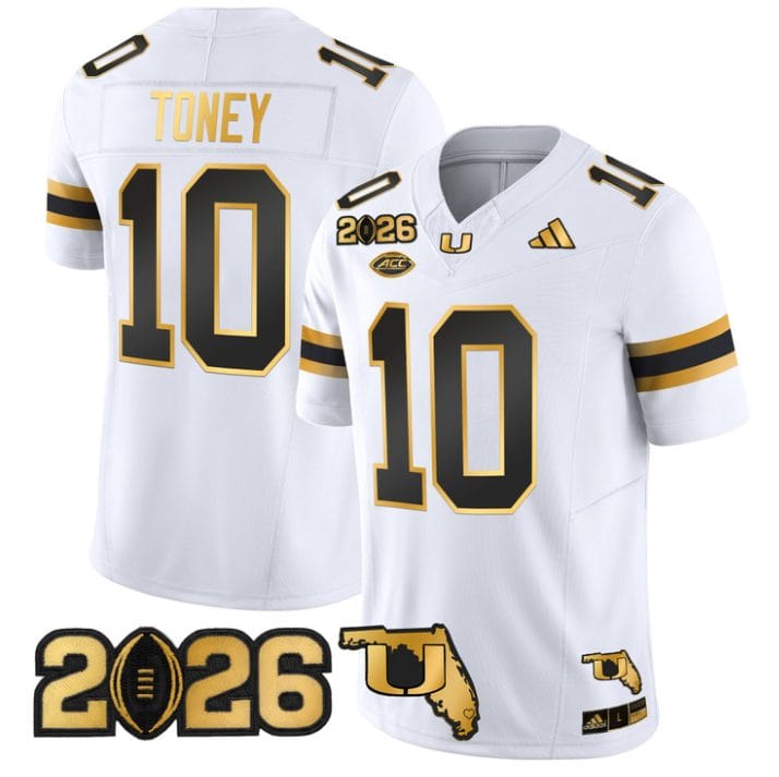 Malachi Toney Jersey #10 Miami Hurricanes 2026 CFP Final Florida Stitched - Image 4