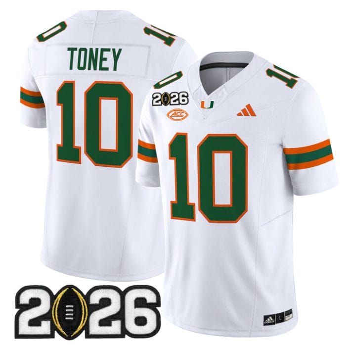 Malachi Toney Jersey #10 Miami Hurricanes 2026 CFP Final Stitched Black - Image 5