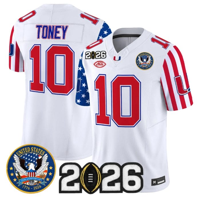 Malachi Toney Jersey #10 Miami Hurricanes America 250 Edition 2026 CFP Stitched - Image 3