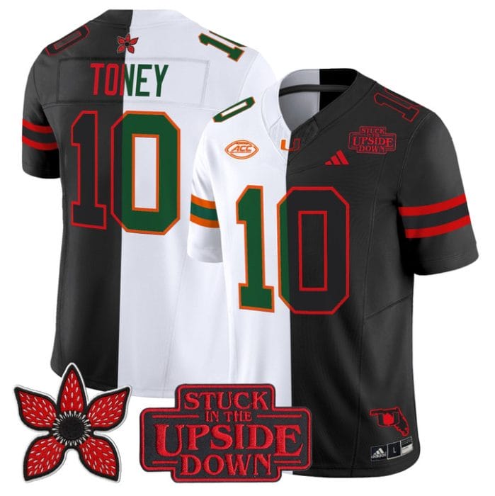 Malachi Toney Jersey #10 Miami Hurricanes Upside Down Edition Stitched - Image 3
