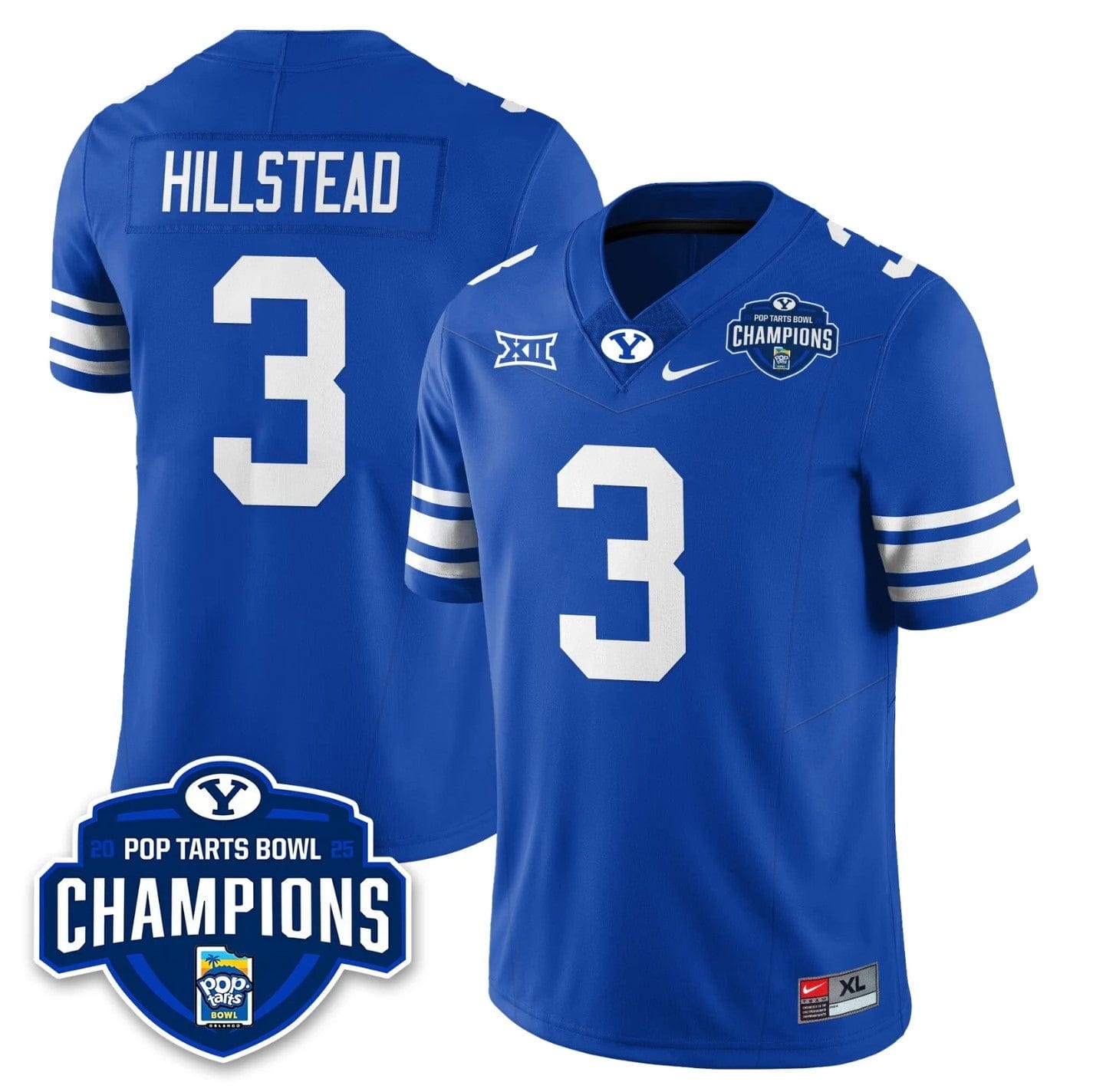 McCae Hillstead Jersey #3 BYU Cougars 2025 Pop-Tarts Bowl Champions - Image 3