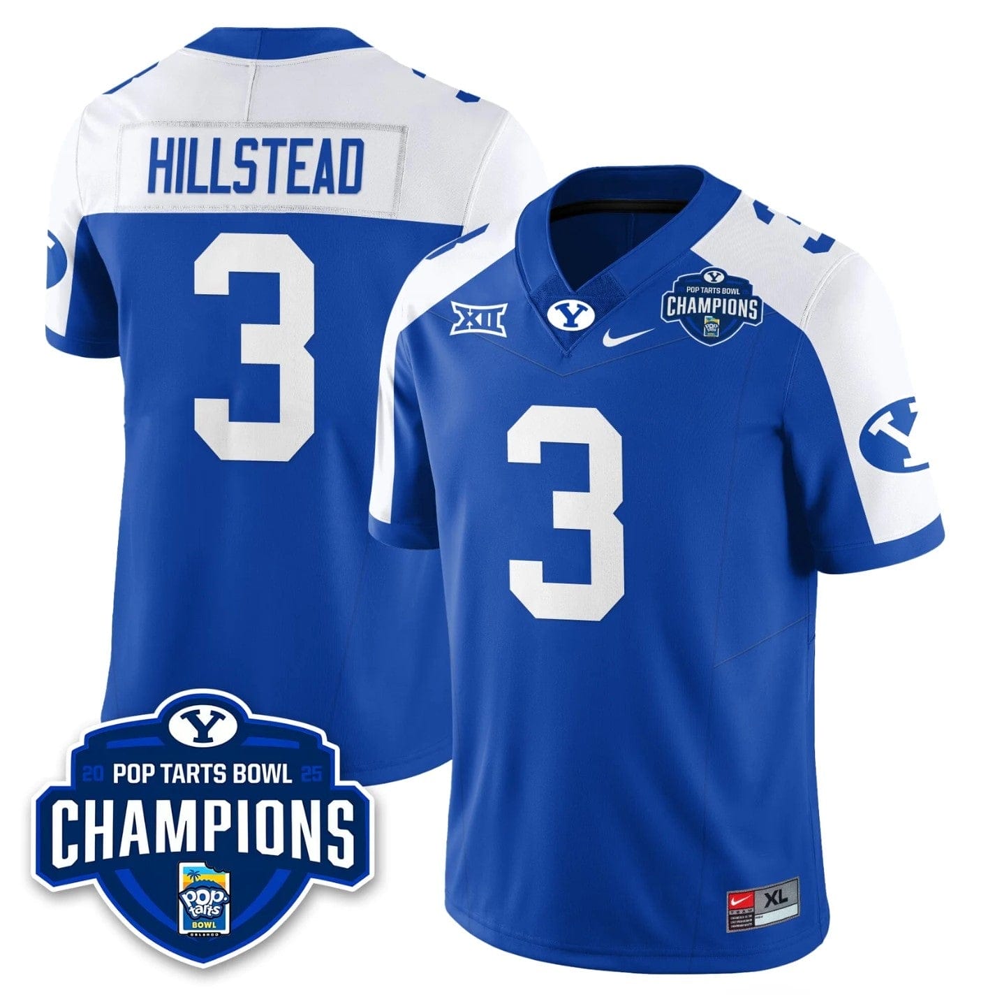 McCae Hillstead Jersey #3 BYU Cougars 2025 Pop-Tarts Bowl Champions - Image 4
