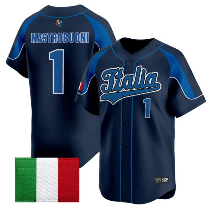Miles Mastrobuoni Jersey #1 Team Italy 2026 World Baseball Stitched