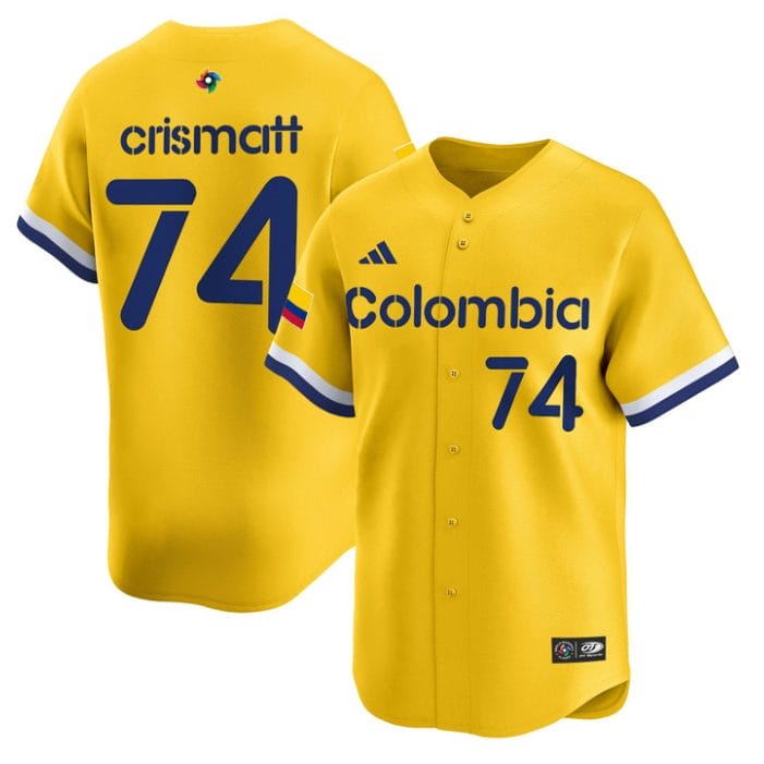 Alternative view of Nabil Crismatt Jersey #74 Colombia 2026 World Baseball Classic Stitched
