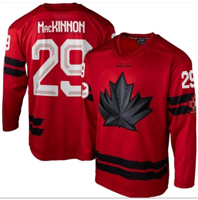 Nathan MacKinnon Jersey #29 Team Canada 2026 Winter Olympics Stitched Red