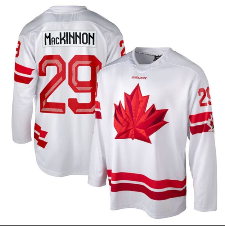 Nathan MacKinnon Jersey #29 Team Canada 2026 Winter Olympics Stitched White