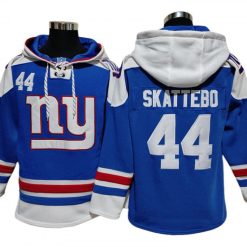 New York Giants #44 Cam Skattebo Royal Ageless Must-Have Lace-Up Pullover Hoodie