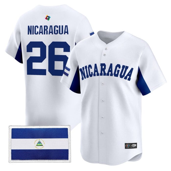 Alternative view of Nicaragua Jersey #26 Team Nicaragua 2026 World Baseball Classic Stitched