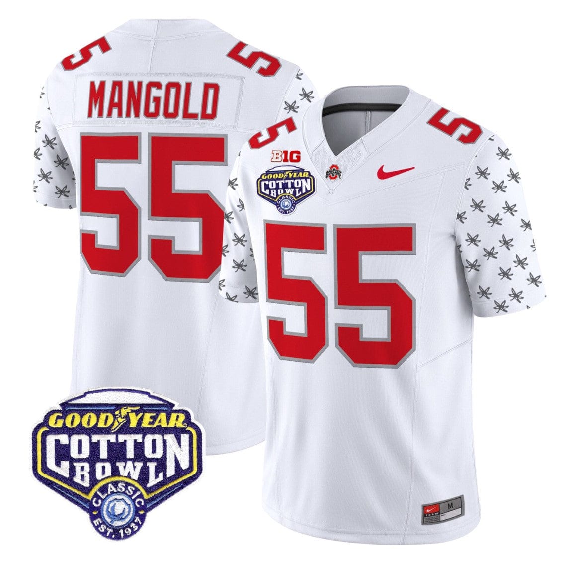 Nick Mangold Jersey #55 Ohio State 2025 Cotton Bowl Patch Stitched - Image 5