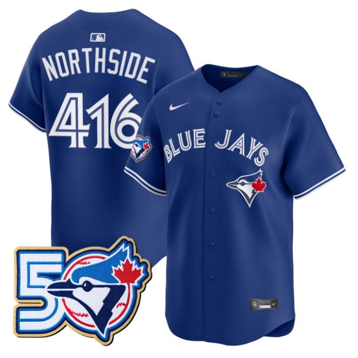NorthSide Jersey #416 Toronto Blue Jays 50 Seasons Patch Stitched - Image 6