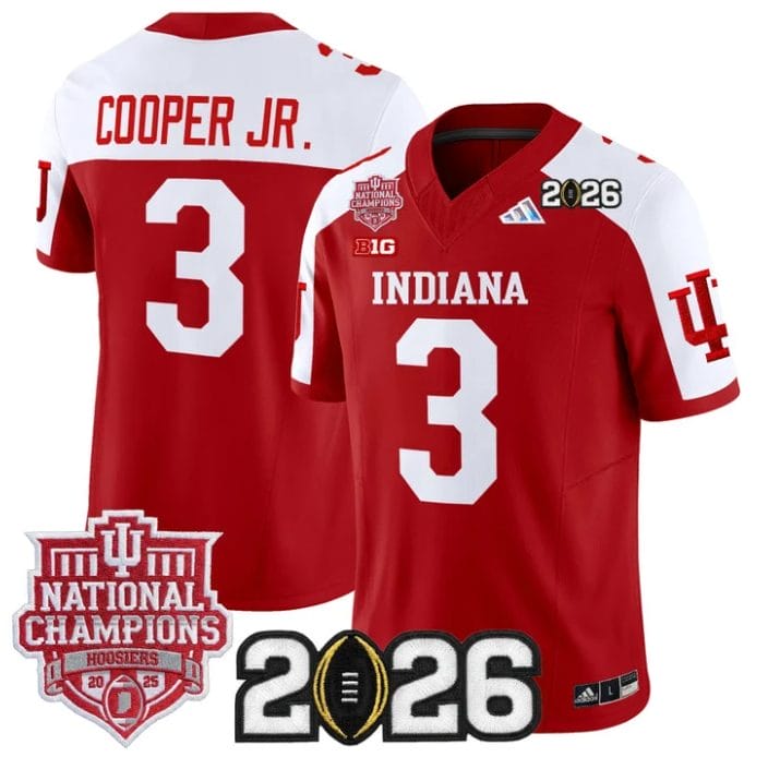 Omar Cooper Jr Jersey #3 Hoosiers 2025 National Champions 2026 Patch - Image 3
