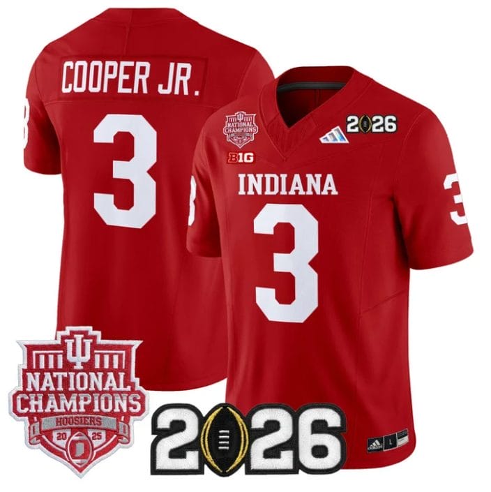 Omar Cooper Jr Jersey #3 Hoosiers 2025 National Champions 2026 Patch - Image 4