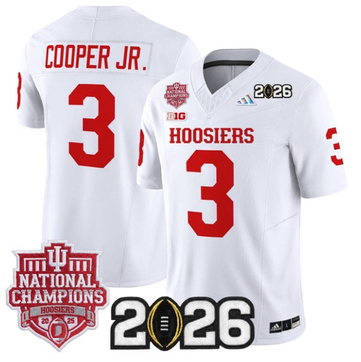 Omar Cooper Jr Jersey #3 Hoosiers 2025 National Champions 2026 Patch - Image 5