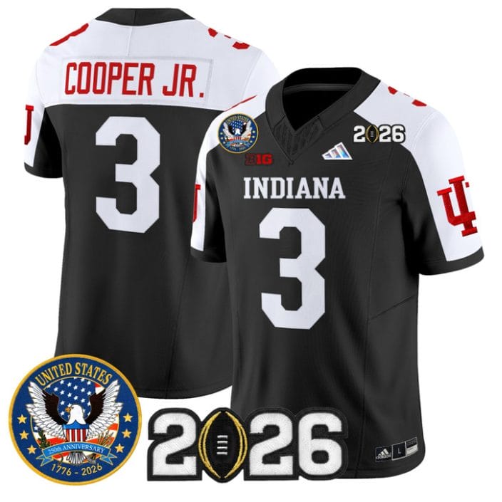 Omar Cooper Jr Jersey #3 Hoosiers United States 250th Patch V2 Stitched