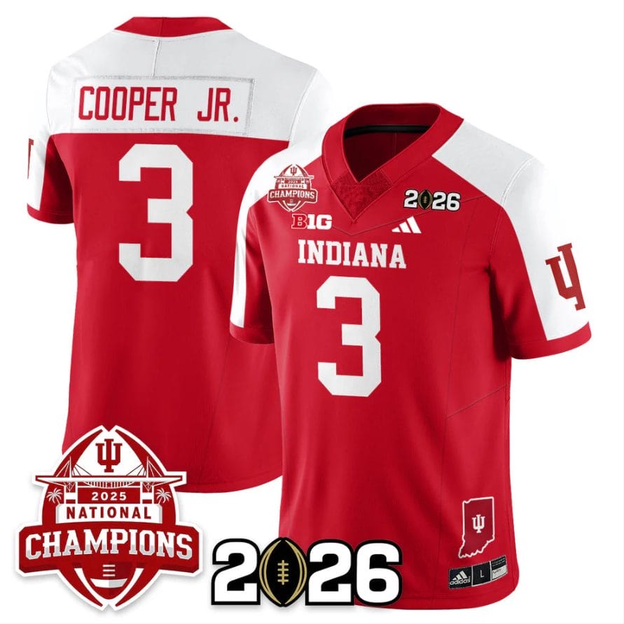 Omar Cooper Jr Jersey #3 Indiana Hoosiers 2025 National Champions V2 Stitched - Image 3