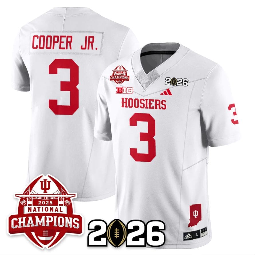 Omar Cooper Jr Jersey #3 Indiana Hoosiers 2025 National Champions V2 Stitched - Image 5