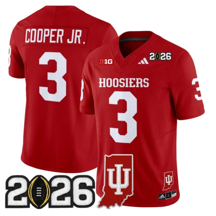 Omar Cooper Jr Jersey #3 Indiana Hoosiers 2026 CFP Final Indiana State Stitched - Image 4