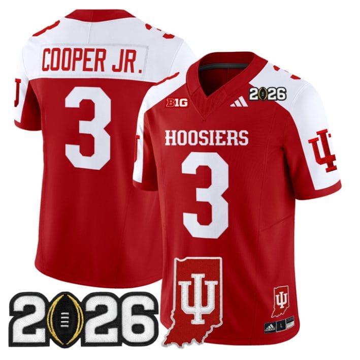 Omar Cooper Jr Jersey #3 Indiana Hoosiers 2026 CFP Final Indiana State Stitched - Image 3