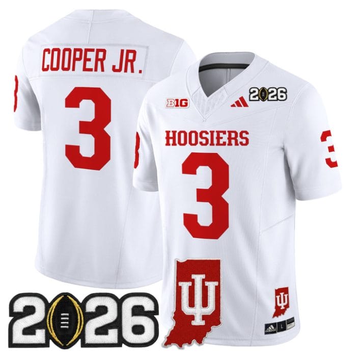 Omar Cooper Jr Jersey #3 Indiana Hoosiers 2026 CFP Final Indiana State Stitched - Image 5