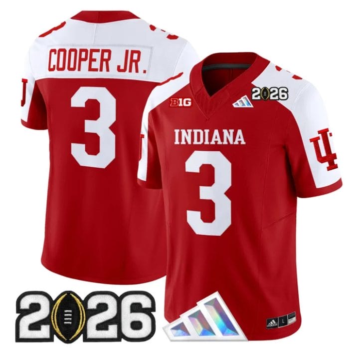Omar Cooper Jr Jersey #3 Indiana Hoosiers 2026 CFP Final V3 Stitched - Image 3