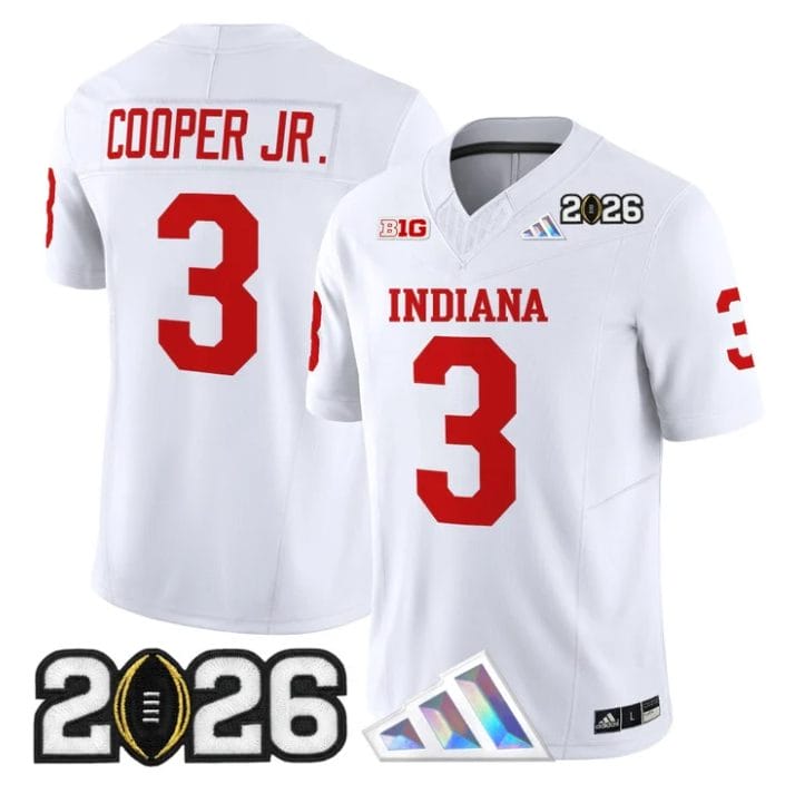 Omar Cooper Jr Jersey #3 Indiana Hoosiers 2026 CFP Final V3 Stitched - Image 5