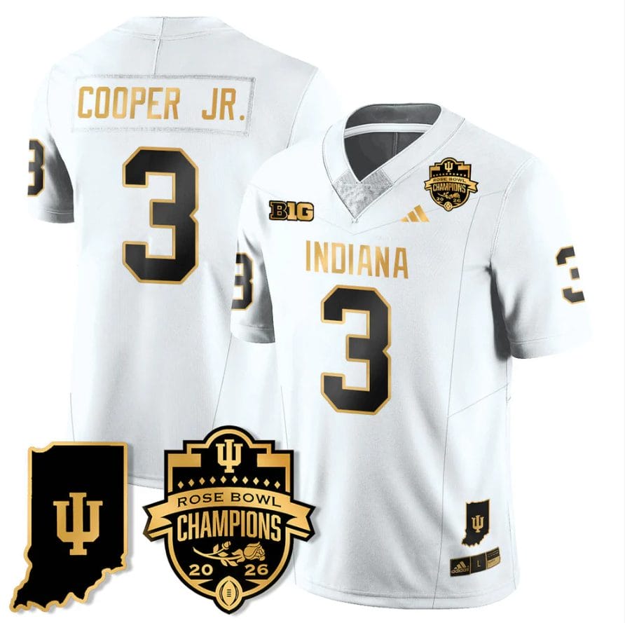 Omar Cooper Jr Jersey #3 Indiana Hoosiers 2026 Rose Bowl Champions Stitched - Image 4