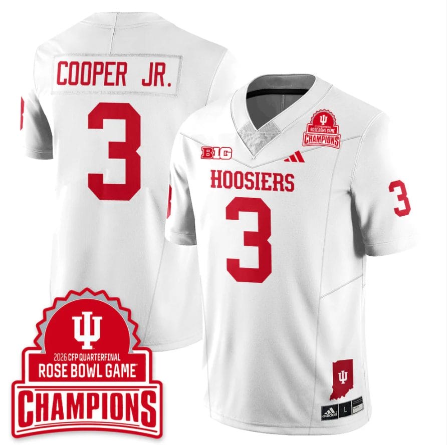Omar Cooper Jr Jersey #3 Indiana Hoosiers 2026 Rose Bowl Game Champions Stitched - Image 4
