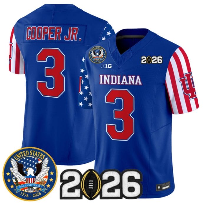 Alternative view of Kaelon Black Jersey #8 Indiana Hoosiers America 250 Edition 2026 CFP Stitched