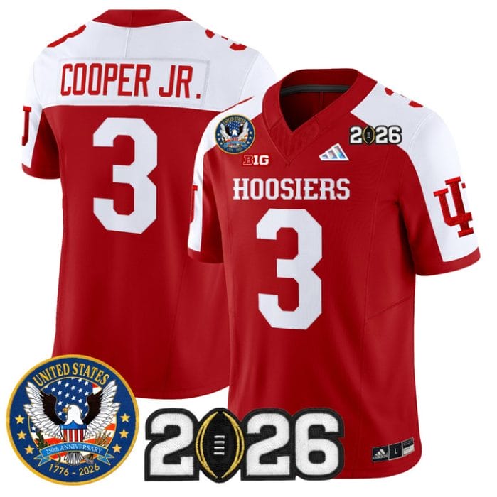 Omar Cooper Jr Jersey #3 Indiana Hoosiers United States 250th 2026 Stitched - Image 3