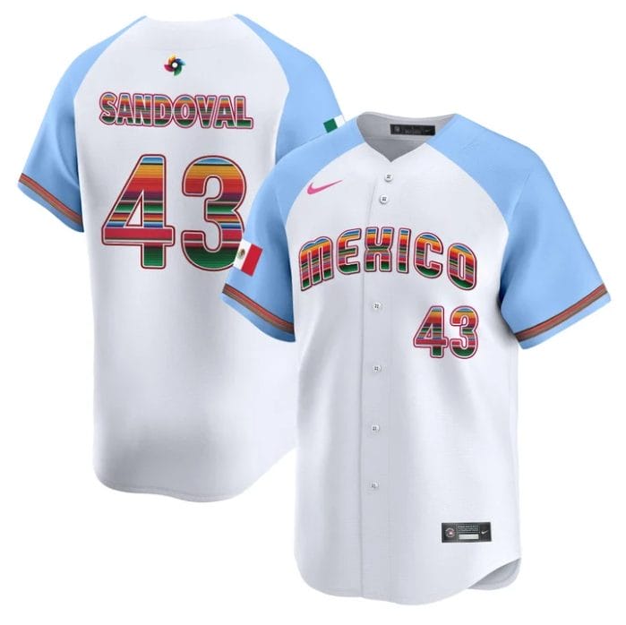 Patrick Sandoval Jersey #43 Team Mexico 2026 World Baseball Serape Edition Atitched