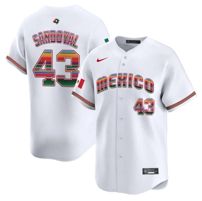 Patrick Sandoval Jersey #43 Team Mexico 2026 World Baseball Serape Edition Atitched - Image 5