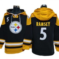 Pittsburgh Steelers #5 Jalen Ramsey Black Ageless Must-Have Lace-Up Pullover Hoodie