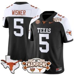 Quintrevion Wisner Jersey #5 Texas 2025 State Map Citrus Bowl Champions