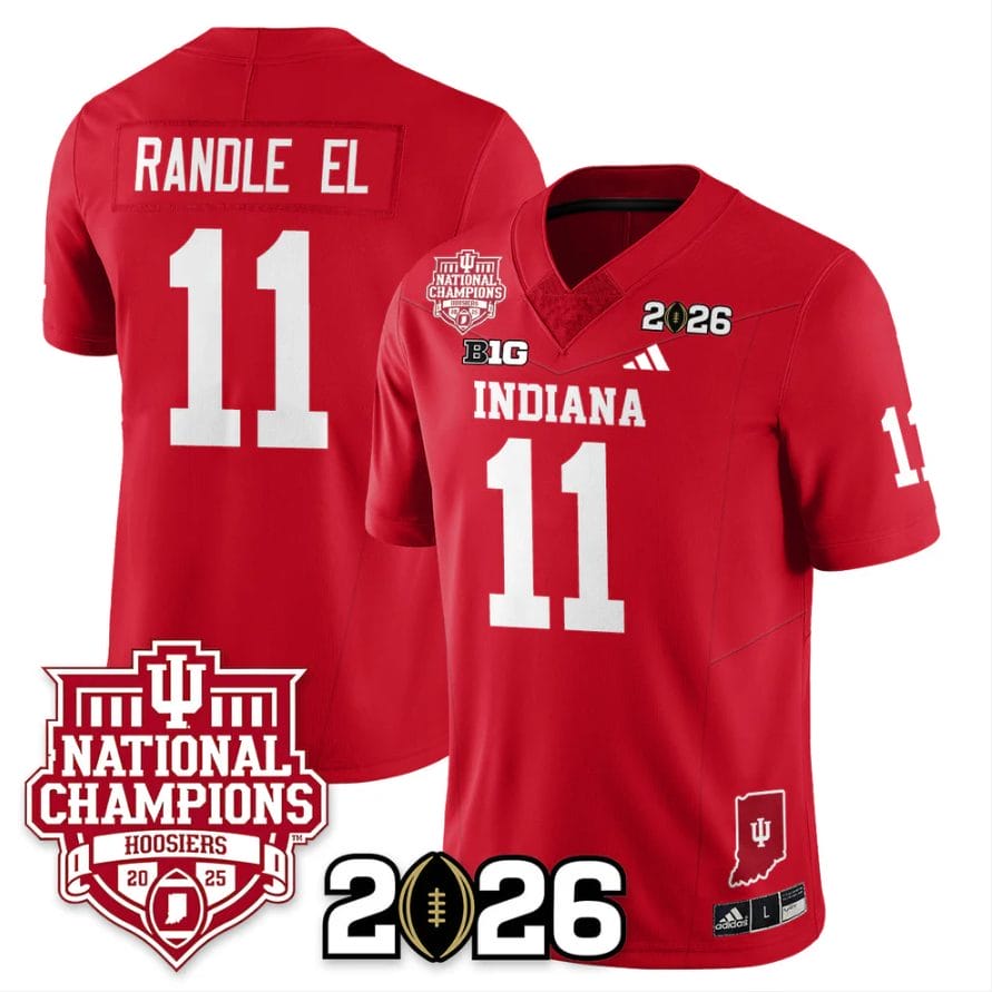 Randle El Jersey #11 Indiana Hoosiers 2025 National Champions Stitched Red