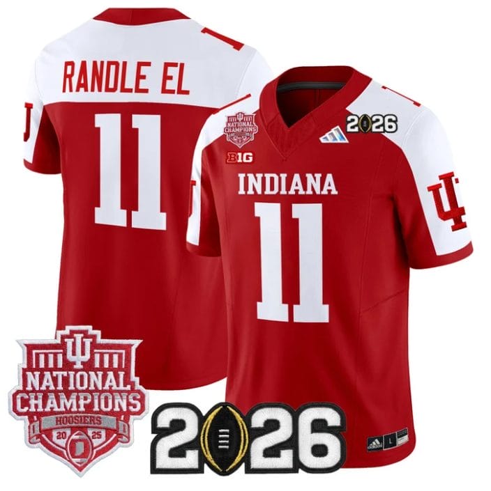 Randle El Jersey #11 Hoosiers 2025 National Champions 2026 Patch Stitched - Image 3