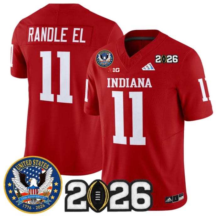 Randle El Jersey #11 Hoosiers United States 250th Patch V2 Stitched - Image 4