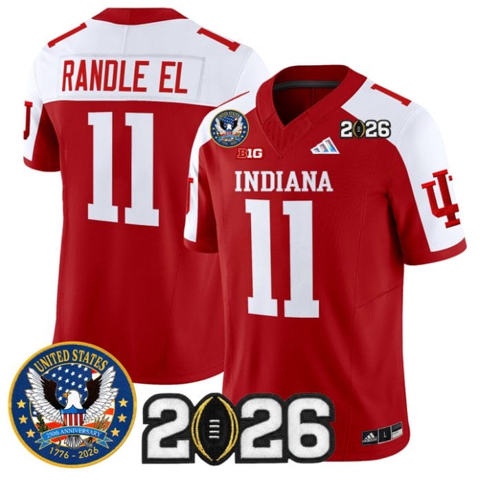 Randle El Jersey #11 Hoosiers United States 250th Patch V2 Stitched - Image 3