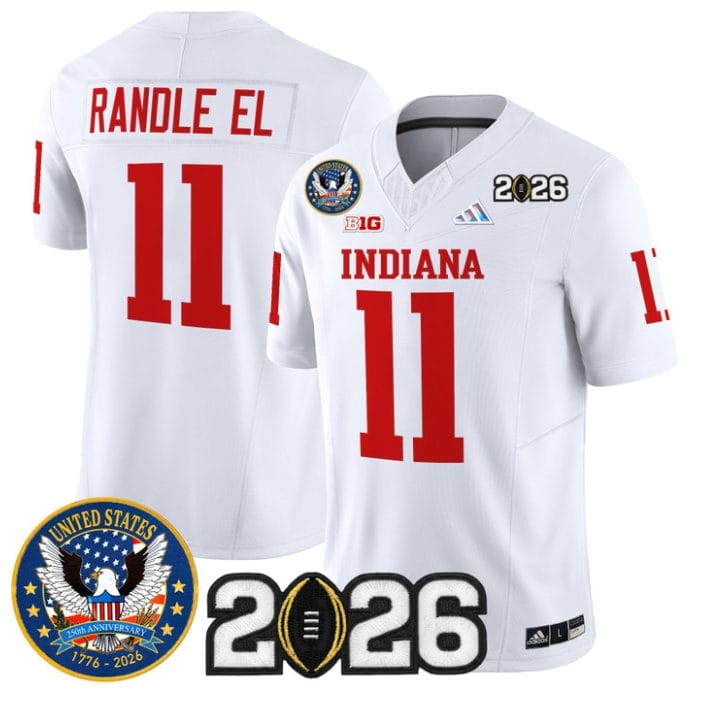 Randle El Jersey #11 Hoosiers United States 250th Patch V2 Stitched - Image 5