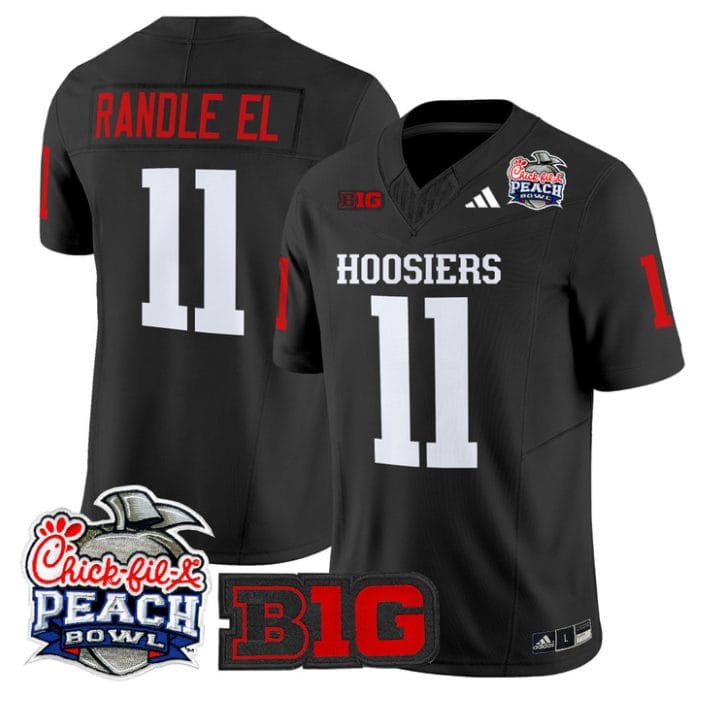 Alternative view of Randle El Jersey #11 Indiana Hoosiers 2026 Peach Bowl Patch Stitched