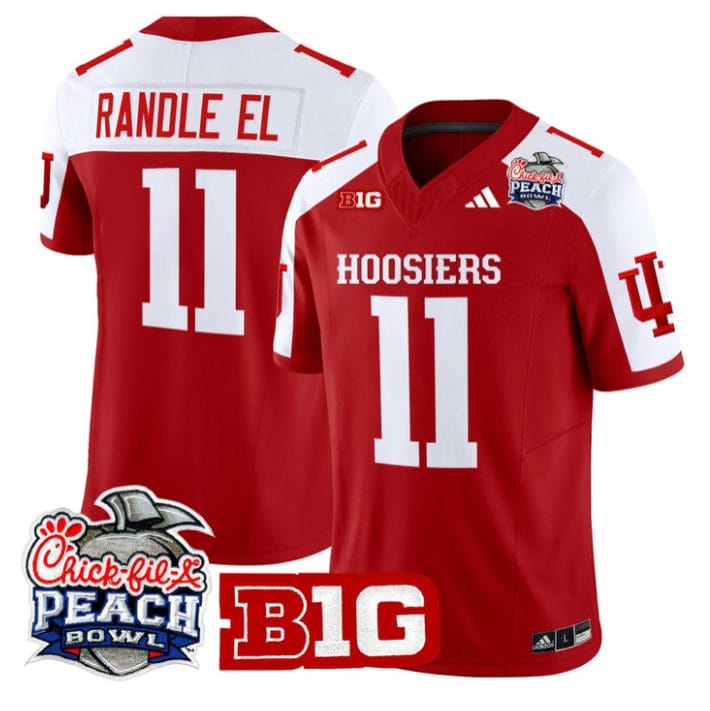 Randle El Jersey #11 Indiana Hoosiers 2026 Peach Bowl Patch Stitched - Image 3